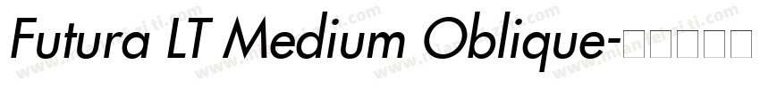 Futura LT Medium Oblique字体转换